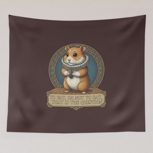 Item preview, Shakespearean Hamster | To Eat or Not to Eat designed and sold by Whisky1111.