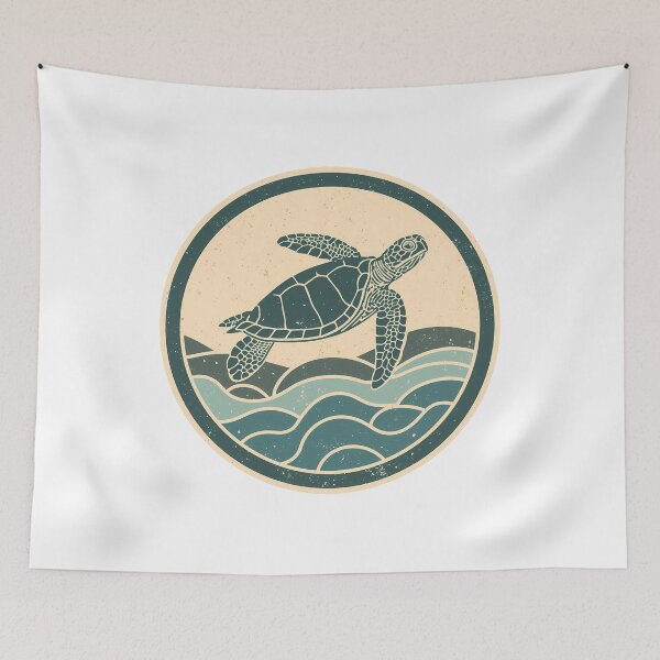 Item preview, Circular turtle at sea designed and sold by PairfectThreads.