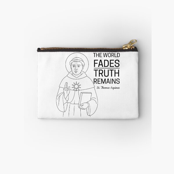 Item preview, St Thomas Aquinas Quote - The World Fades, Truth Remains designed and sold by saintsnscholars.