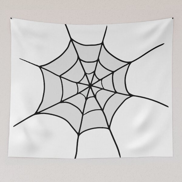 Item preview, Minimalist Spider Web - Simple Spooky Halloween Doodle designed and sold by tsbbstudio.