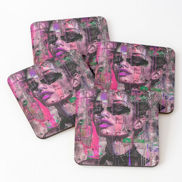 Item preview, Cyperpunk Grunge Woman's Face Aesthetic Abstract Art designed and sold by DEC02.