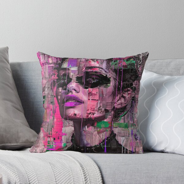 Item preview, Cyperpunk Grunge Woman's Face Aesthetic Abstract Art designed and sold by DEC02.