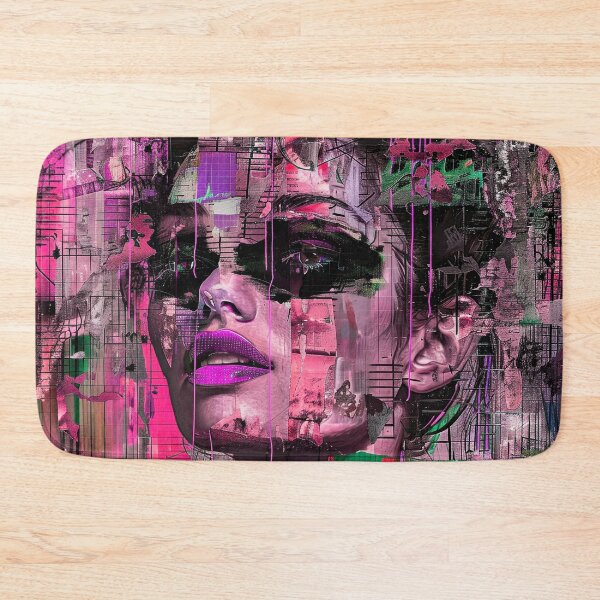 Item preview, Cyperpunk Grunge Woman's Face Aesthetic Abstract Art designed and sold by DEC02.