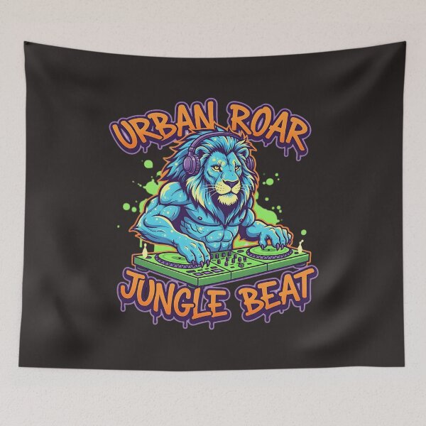 Item preview, Urban Roar – Jungle Beat DJ Lion designed and sold by AwesomeBeyondLimits.