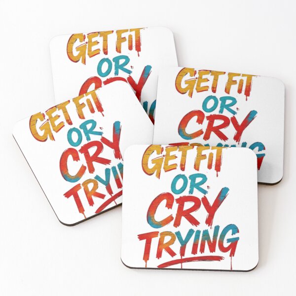 Item preview,  Get Fit or Cry Trying – Motivation designed and sold by BlackArtMedia.