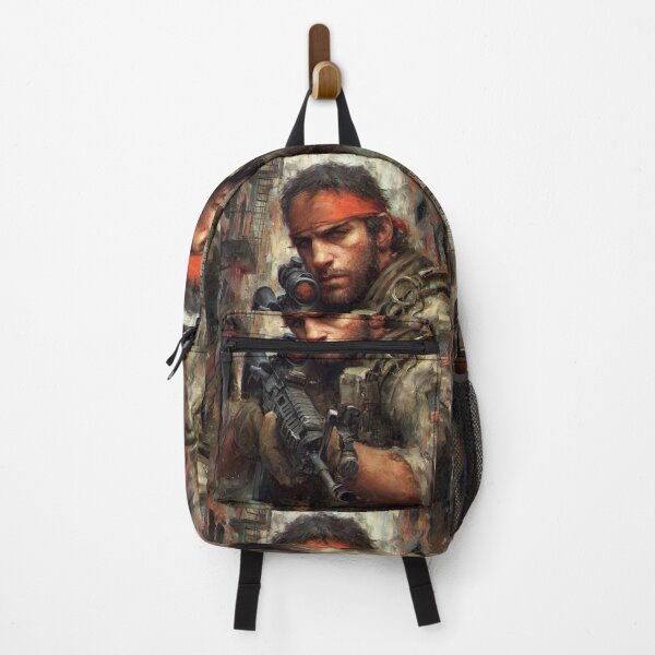 Item preview, Portrait of a determined soldier with a combat rifle. designed and sold by Piotrek0001.