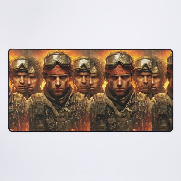 Item preview, Three faces of determined and battle-hardened combat soldiers. designed and sold by Piotrek0001.