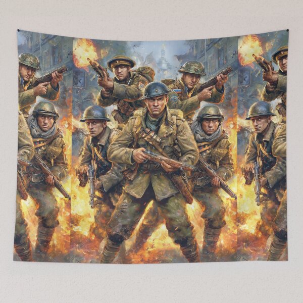 Item preview, Group of historical soldiers in a heroic battle pose. designed and sold by Piotrek0001.