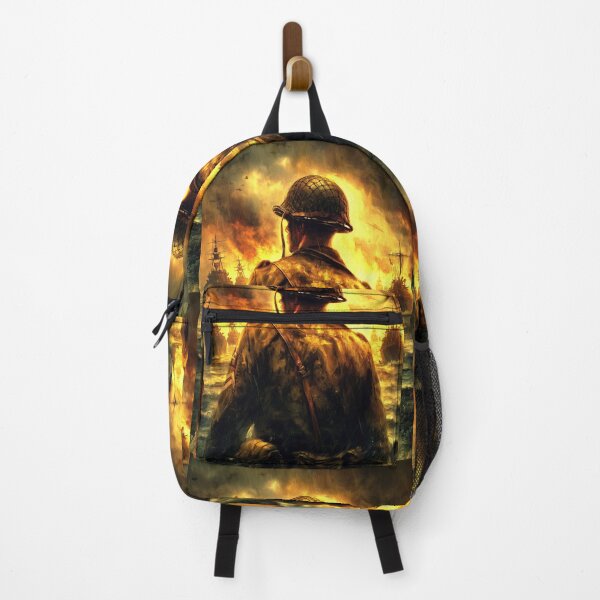 Item preview, A lone soldier watches a naval fleet during battle. designed and sold by Piotrek0001.