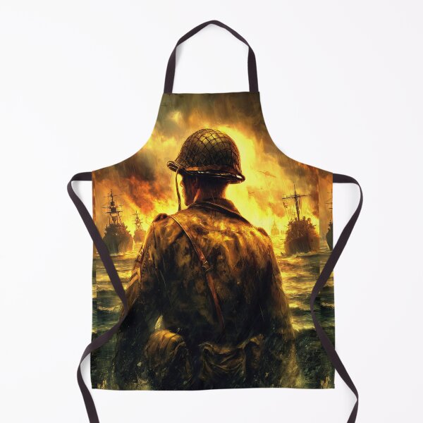 Item preview, A lone soldier watches a naval fleet during battle. designed and sold by Piotrek0001.