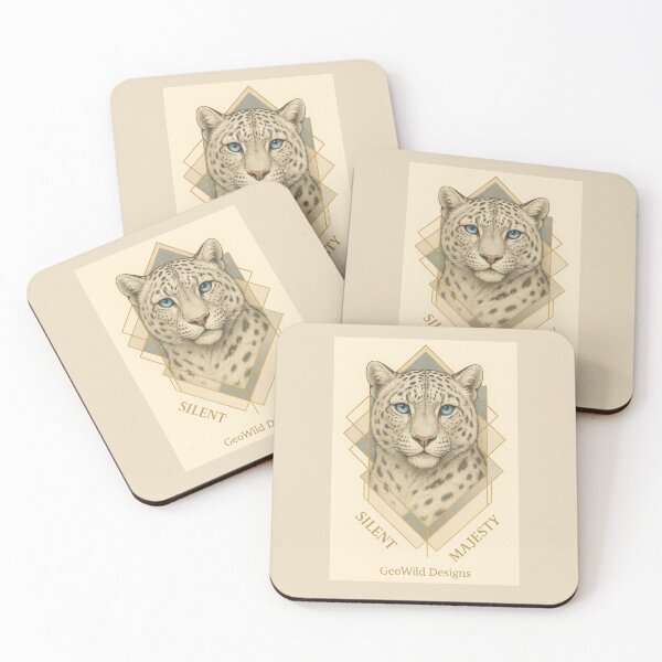 Item preview, Silent Majesty – Geometric Snow Leopard Art designed and sold by GeoWild Designs.