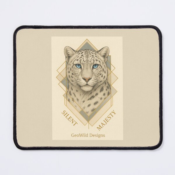 Item preview, Silent Majesty – Geometric Snow Leopard Art designed and sold by GeoWild Designs.