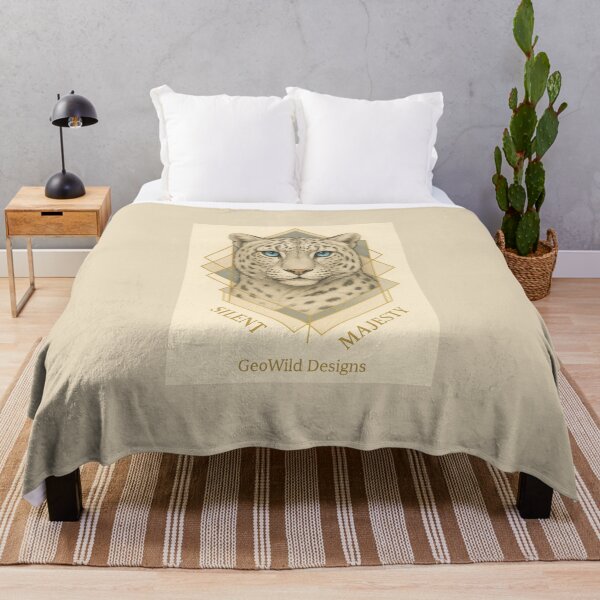 Item preview, Silent Majesty – Geometric Snow Leopard Art designed and sold by GeoWild Designs.