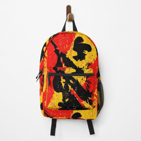 Item preview, Dynamic abstract soldier silhouette on red yellow grunge. designed and sold by Piotrek0001.