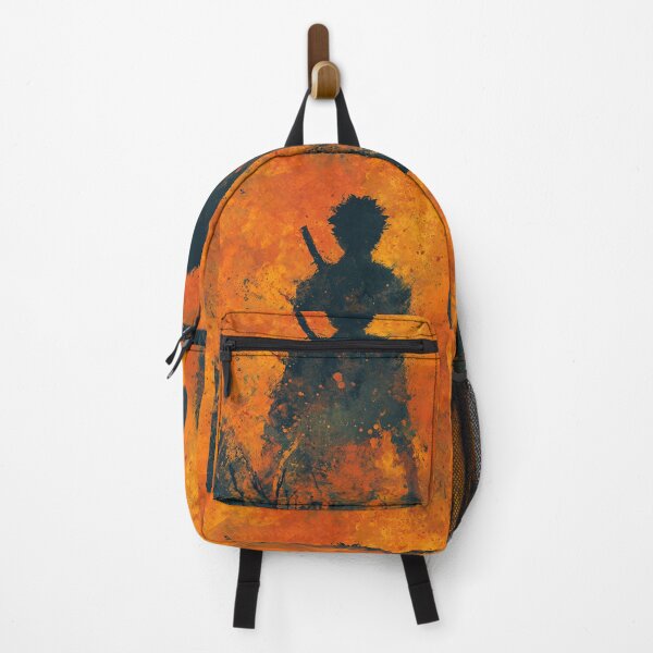 Item preview, Silhouette of a warrior with sword against fiery sky. designed and sold by Piotrek0001.