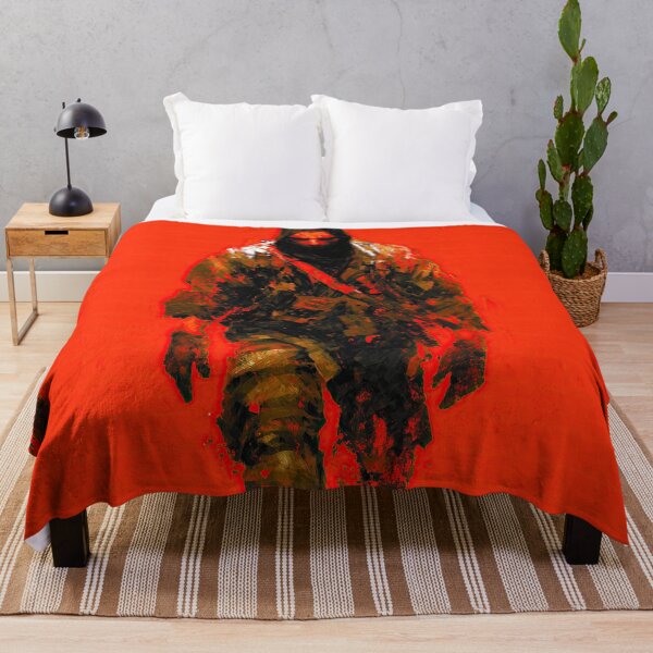 Item preview, A mysterious hooded figure on an intense red background. designed and sold by Piotrek0001.