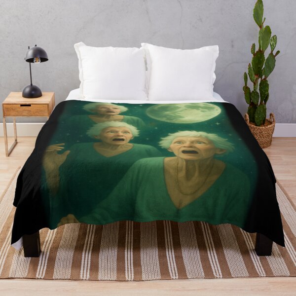 Item preview, Three Granny Moon 3 Old Ladys Retro Howling Cursed Meme designed and sold by Georgiodaccache.