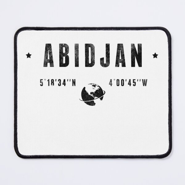 Item preview, Abidjan Ivory Coast Latitude Longitude Coordinates designed and sold by capricedefille.