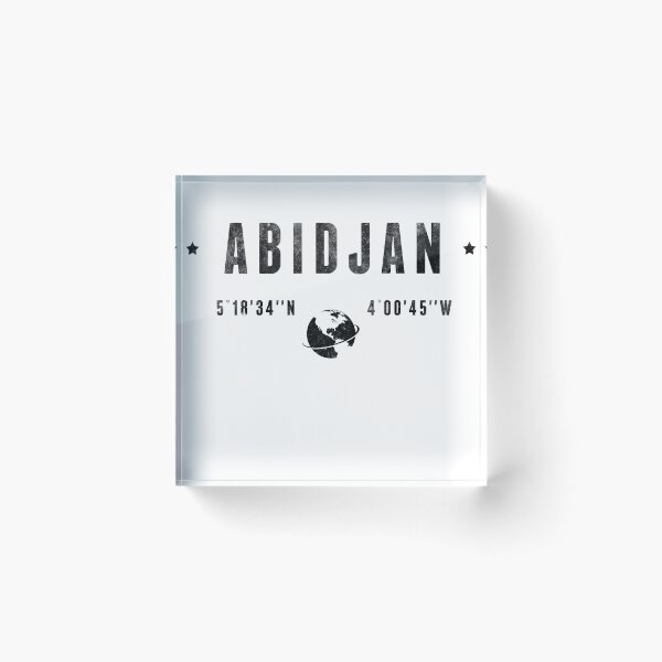 Item preview, Abidjan Ivory Coast Latitude Longitude Coordinates designed and sold by capricedefille.