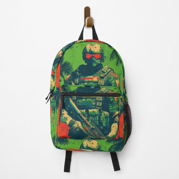 Item preview, Modern special forces soldier against a tropical jungle background. designed and sold by Piotrek0001.