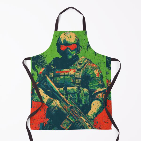 Item preview, Modern special forces soldier against a tropical jungle background. designed and sold by Piotrek0001.