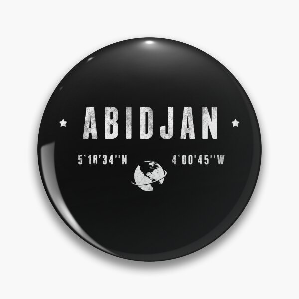 Item preview, Abidjan Ivory Coast Latitude Longitude Coordinates designed and sold by capricedefille.