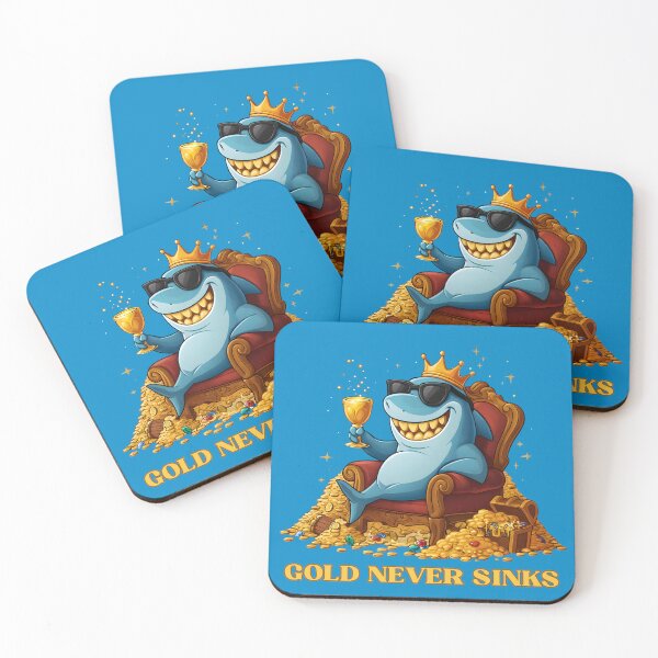 Item preview, Cool Shark King Sitting on Gold Throne designed and sold by KakangMudi.