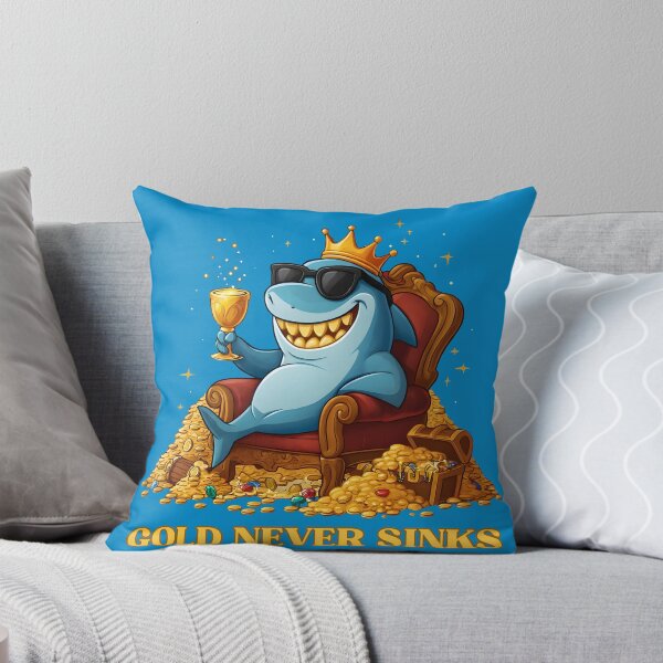 Item preview, Cool Shark King Sitting on Gold Throne designed and sold by KakangMudi.