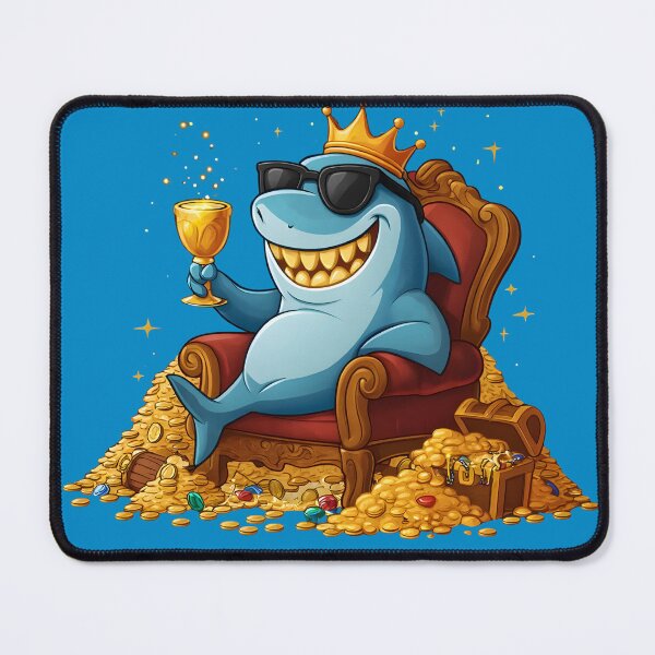 Item preview, Cool Shark King Sitting on Gold Throne designed and sold by KakangMudi.