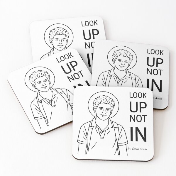 Item preview, St Carlo Acutis - Look Up, Not In designed and sold by saintsnscholars.
