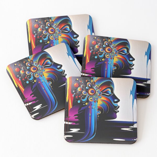 Item preview, Striking Color Combinations: Abstract Woman Portrayal | Color Art | Abstract Art designed and sold by UnhingedBird.