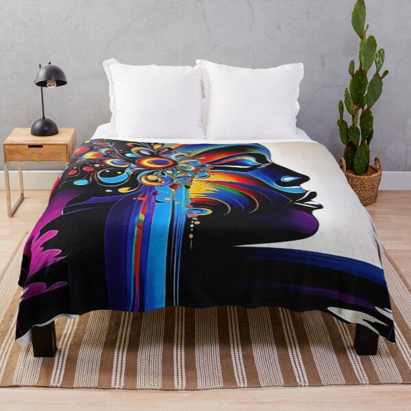 Item preview, Striking Color Combinations: Abstract Woman Portrayal | Color Art | Abstract Art designed and sold by UnhingedBird.