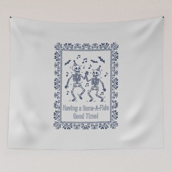 Item preview, Whimsical Skeleton Dance with Bats and Music Notes designed and sold by SplashTastic.