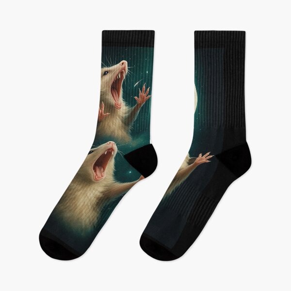 Item preview, Three Possum Moon 3 Opossum Retro Howling Cursed Meme designed and sold by Georgiodaccache.