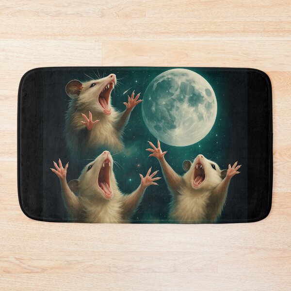 Item preview, Three Possum Moon 3 Opossum Retro Howling Cursed Meme designed and sold by Georgiodaccache.