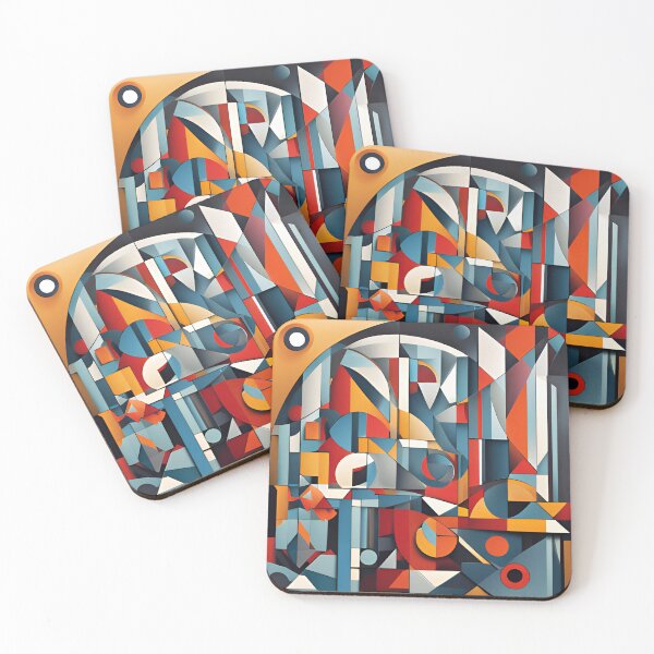 Item preview, Abstract Cubistic Art Piece: City of Future | Abstract Cubism designed and sold by UnhingedBird.