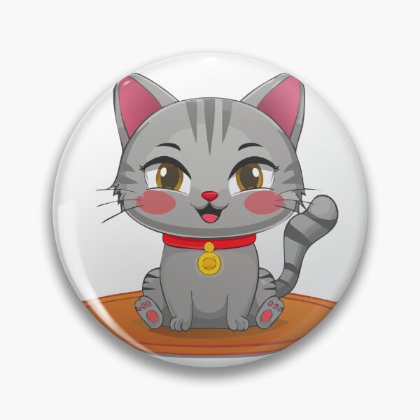 Item preview, cute cat smiling sitting on an orange mat designed and sold by xeondesign.