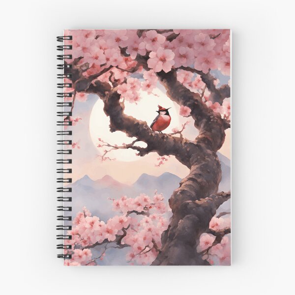 Item preview, Early Spring in Japan: Bird on Sakura Tree | Japanese Style designed and sold by UnhingedBird.