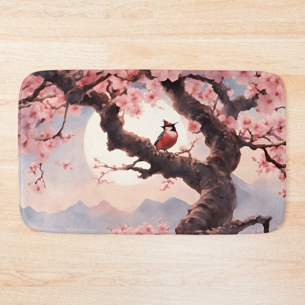 Item preview, Early Spring in Japan: Bird on Sakura Tree | Japanese Style designed and sold by UnhingedBird.