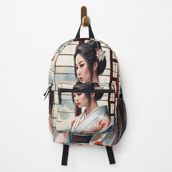 Item preview, Japanese Portrait: Young Lady with Black Hair | Japanese Style designed and sold by UnhingedBird.