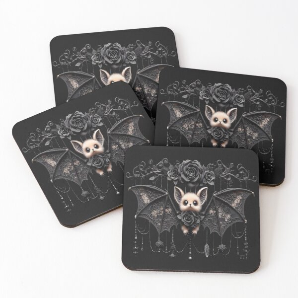 Item preview, Cute Bat with Roses designed and sold by JacquiTaylorArt.