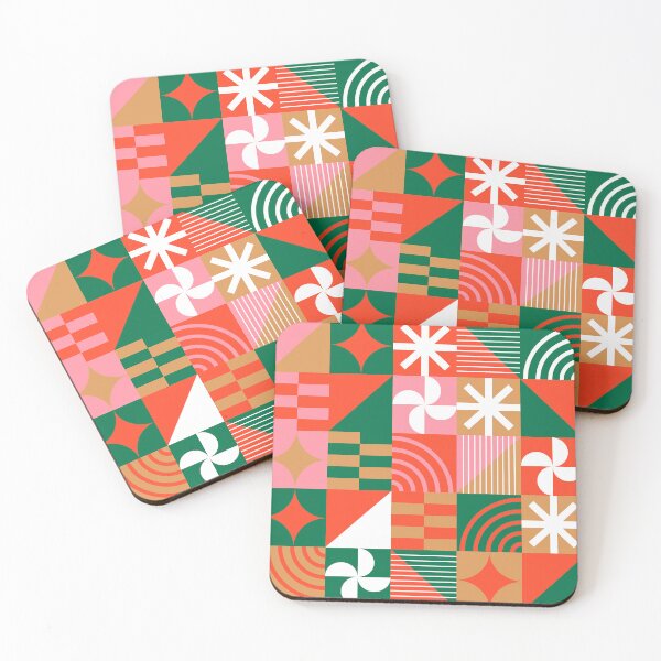 Item preview, Mid-Century Modern Geometric Christmas Pattern / Retro Holiday Abstract Art designed and sold by ROD.