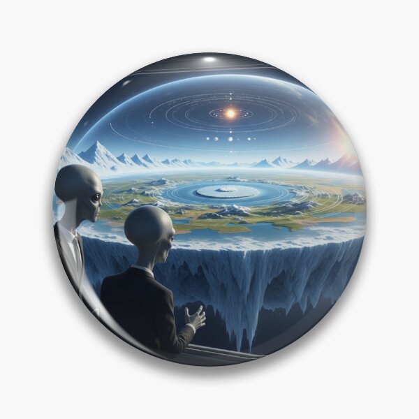 Item preview, Aliens Observing the Flat Earth Dome designed and sold by OLOstudio.