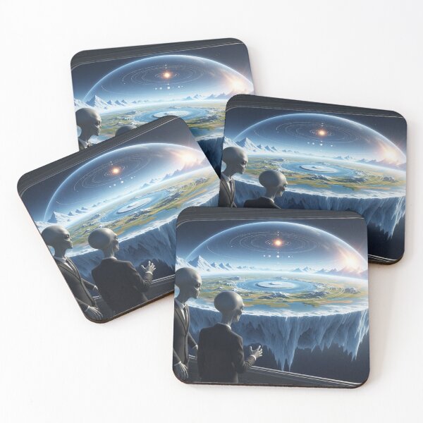 Item preview, Aliens Observing the Flat Earth Dome designed and sold by OLOstudio.
