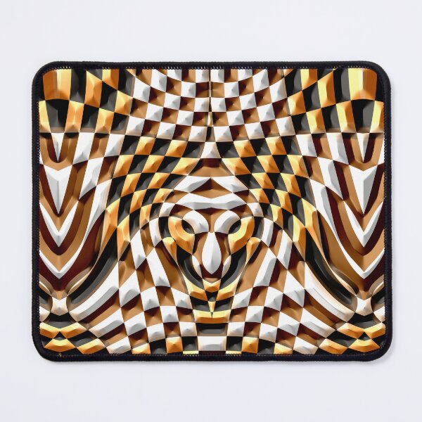 Item preview, Hypnotic Abstract Composition – Vasarely Style in Black, White and Gold. designed and sold by Ralek.