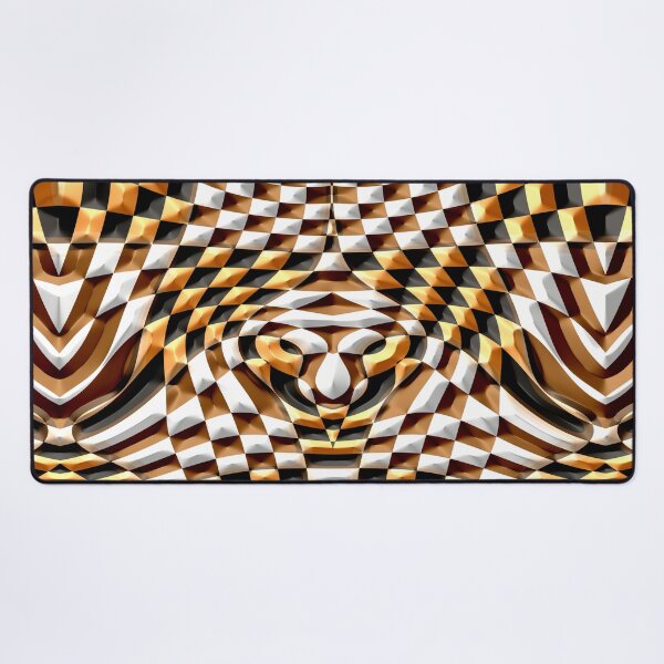 Item preview, Hypnotic Abstract Composition – Vasarely Style in Black, White and Gold. designed and sold by Ralek.
