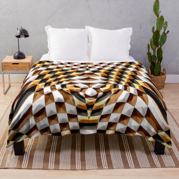 Item preview, Hypnotic Abstract Composition – Vasarely Style in Black, White and Gold. designed and sold by Ralek.