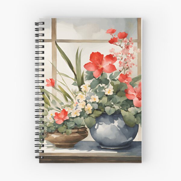 Item preview, Flowers by the Window Watercolor Painting | Flower Art | Watercolor Art | Gift for Art Lover | Gift for Flower Lover designed and sold by UnhingedBird.