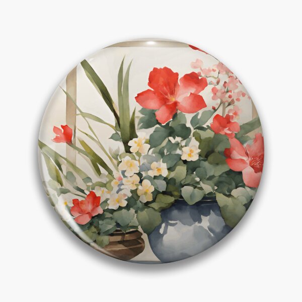 Item preview, Flowers by the Window Watercolor Painting | Flower Art | Watercolor Art | Gift for Art Lover | Gift for Flower Lover designed and sold by UnhingedBird.