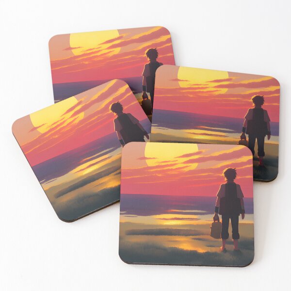 Item preview, Young Traveller Watching Sunset Landscape | Landscape Illustration designed and sold by UnhingedBird.